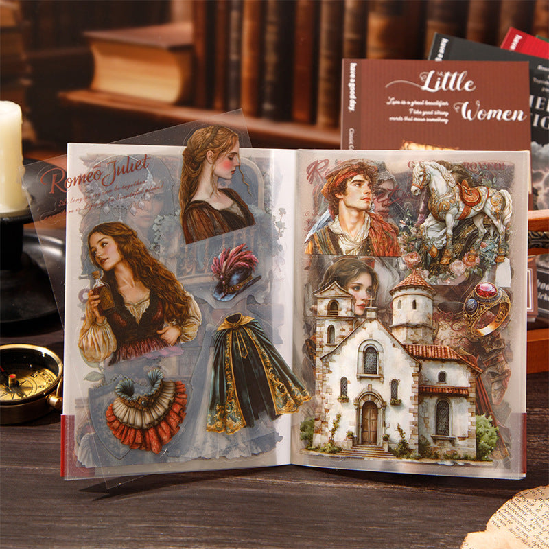 Libro de stickers obras literarias-20 hojas