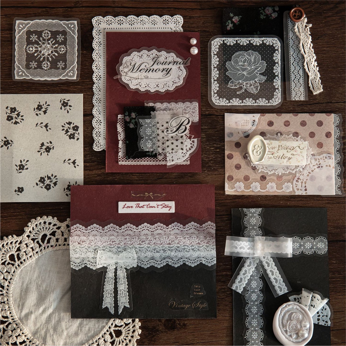 Stickers lace story-30 pzas