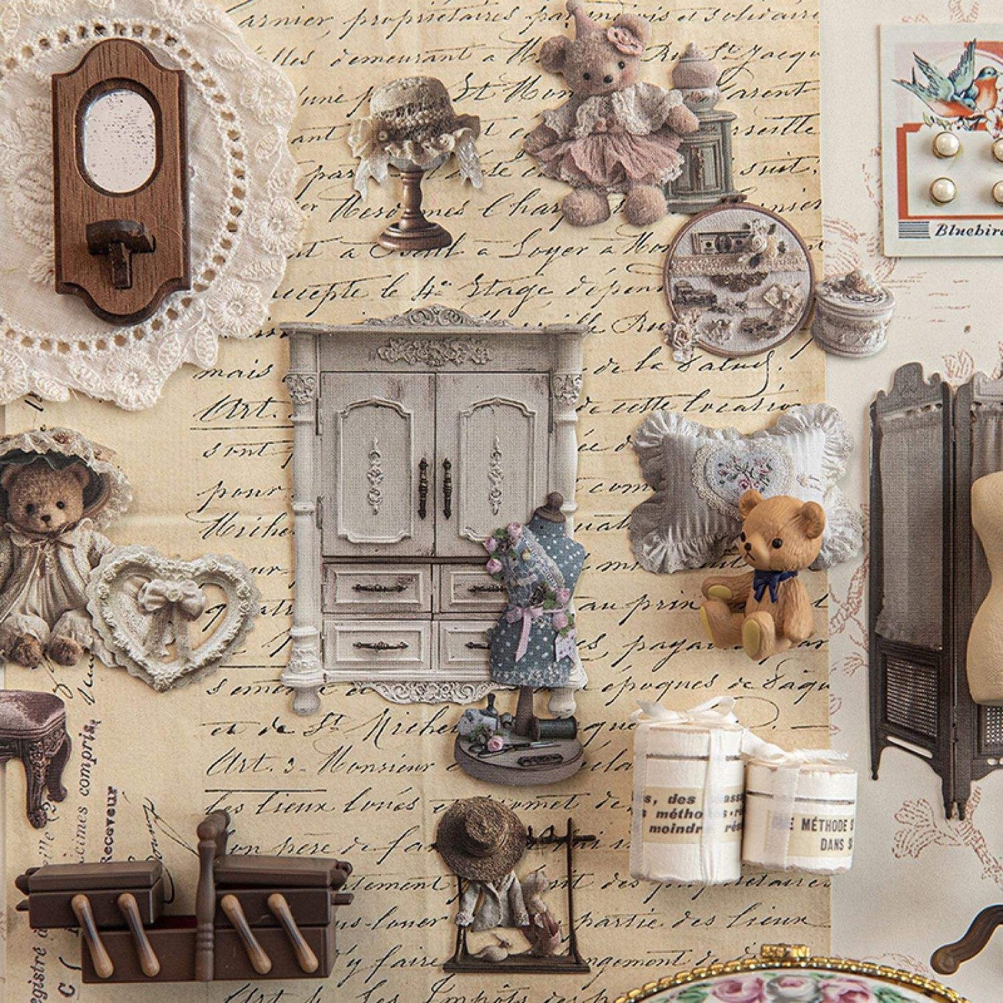 Stickers muebleria vintage-15 pzas