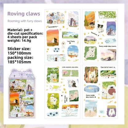 Stickers happy pets-4 pzas