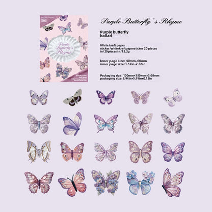 Stickers butterfly-20 pzas