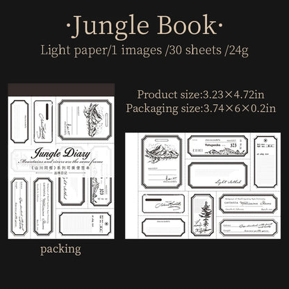 Notepads vintage precortados-30 hojas