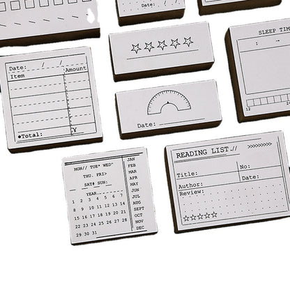 Set de sellos de madera para planner