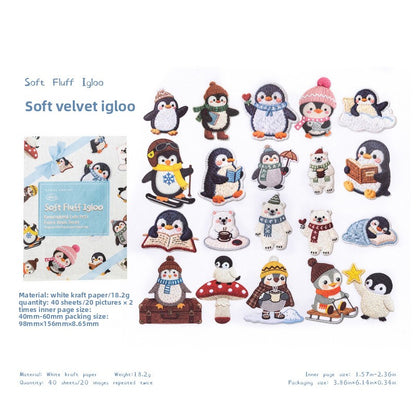 Stickers cute animals bordados-40 pzas