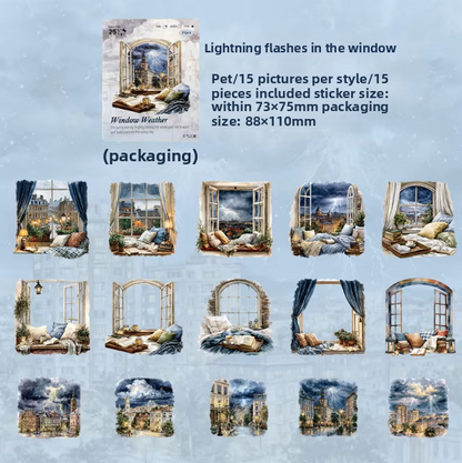 Stickers windows weather-15 pzas