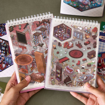 Libro Spooky town de 20 escenarios 3D A5