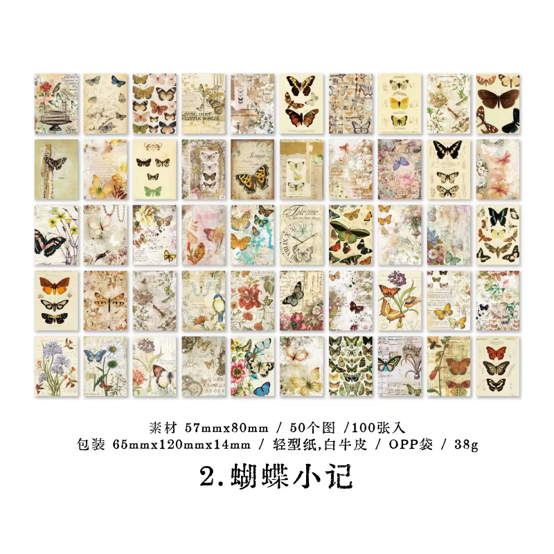 Block de papel mottled poetry vintage-100 pzas