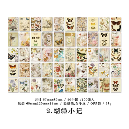 Block de papel mottled poetry vintage-100 pzas
