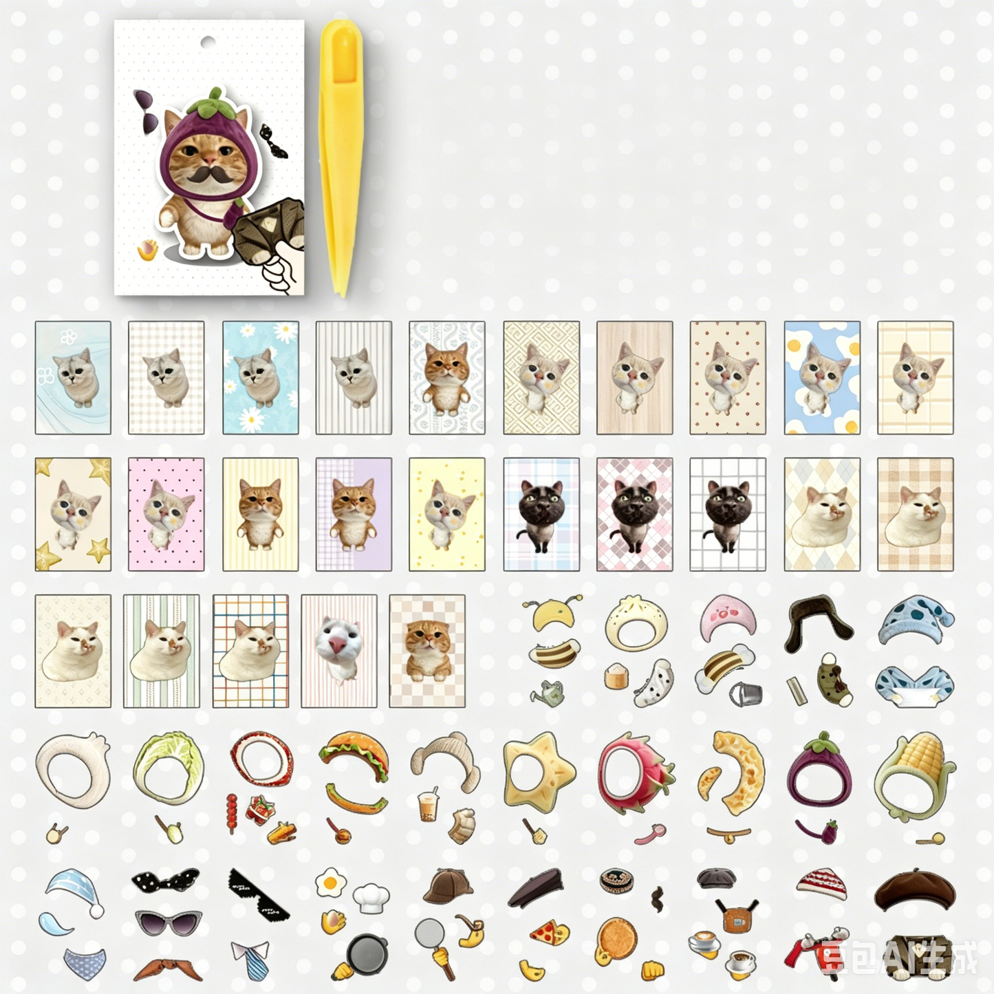 Mini librito cute cat dress up-50 pzas