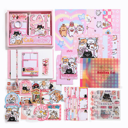 Set de papeleria Cat letter-116 pzas