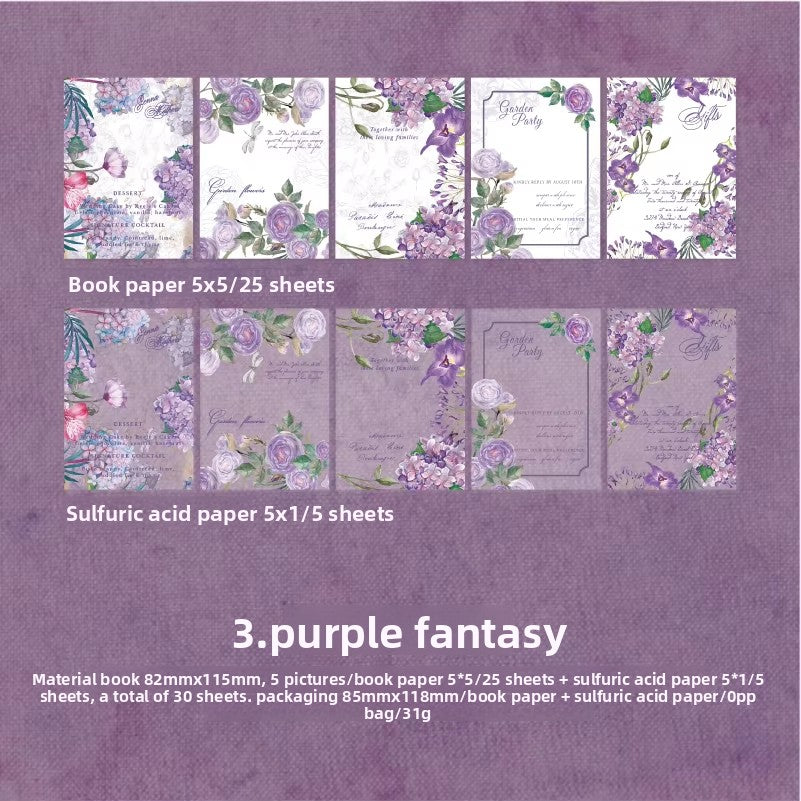 Block decopaper roses-30 pzas