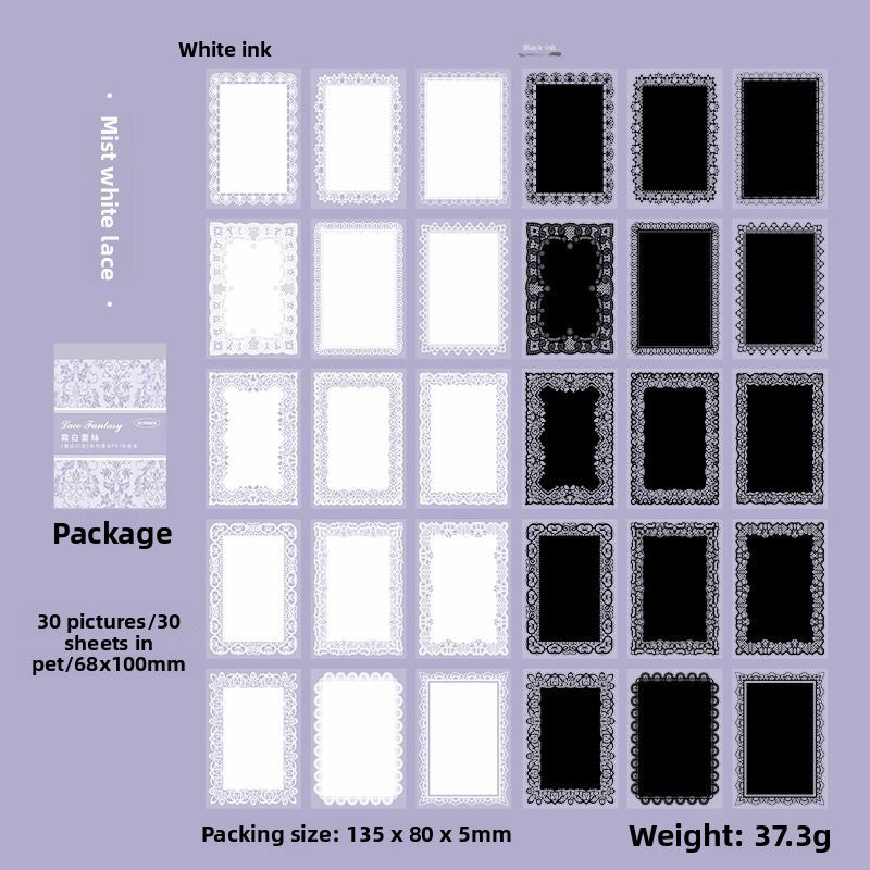 Stickers lace fantasy-30 pzas