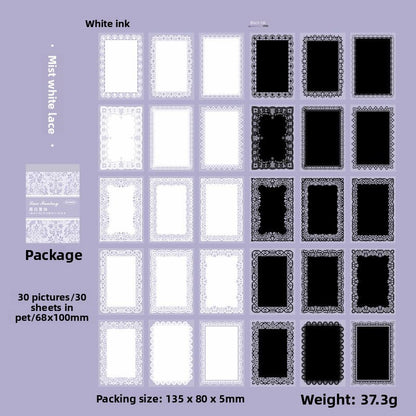 Stickers lace fantasy-30 pzas