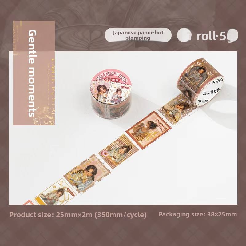 Washitape estampillas con foil-2 metros