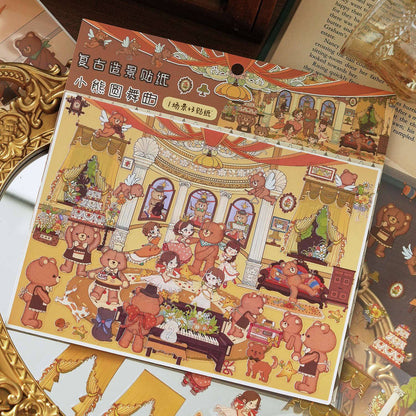 Stickers escenarios 3D castillo de ositos