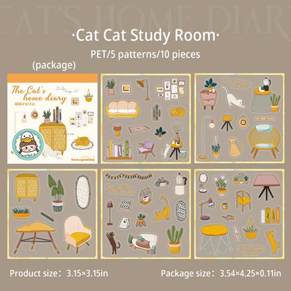 Mini revista the cat home diary-10 hojas