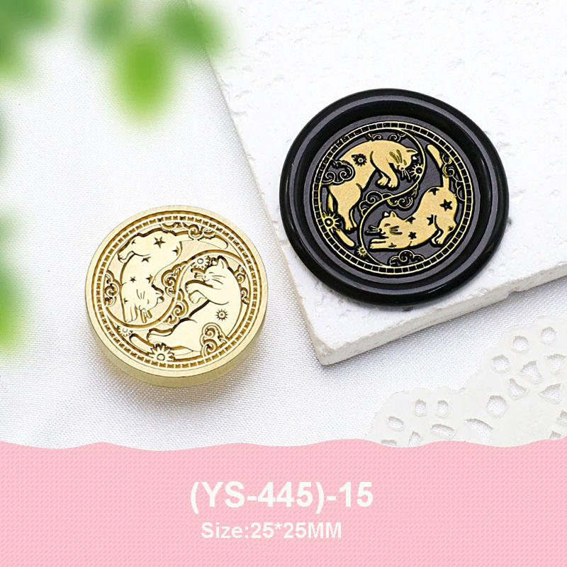Bronce prediseñado diseño "gatos" 2.5 cm