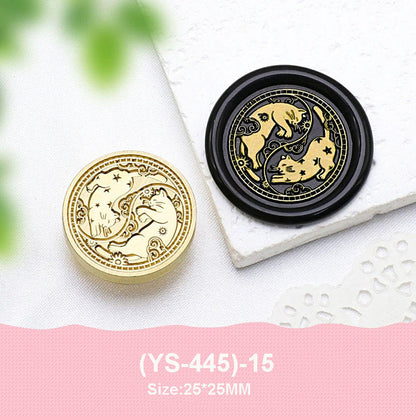 Bronce prediseñado diseño "gatos" 2.5 cm