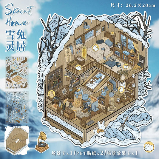 Sticker escenarios "Snow rabbit"