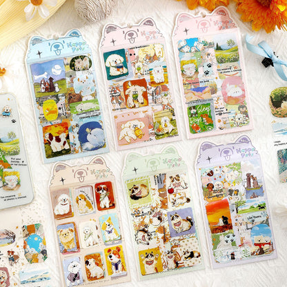 Stickers happy pets-4 pzas