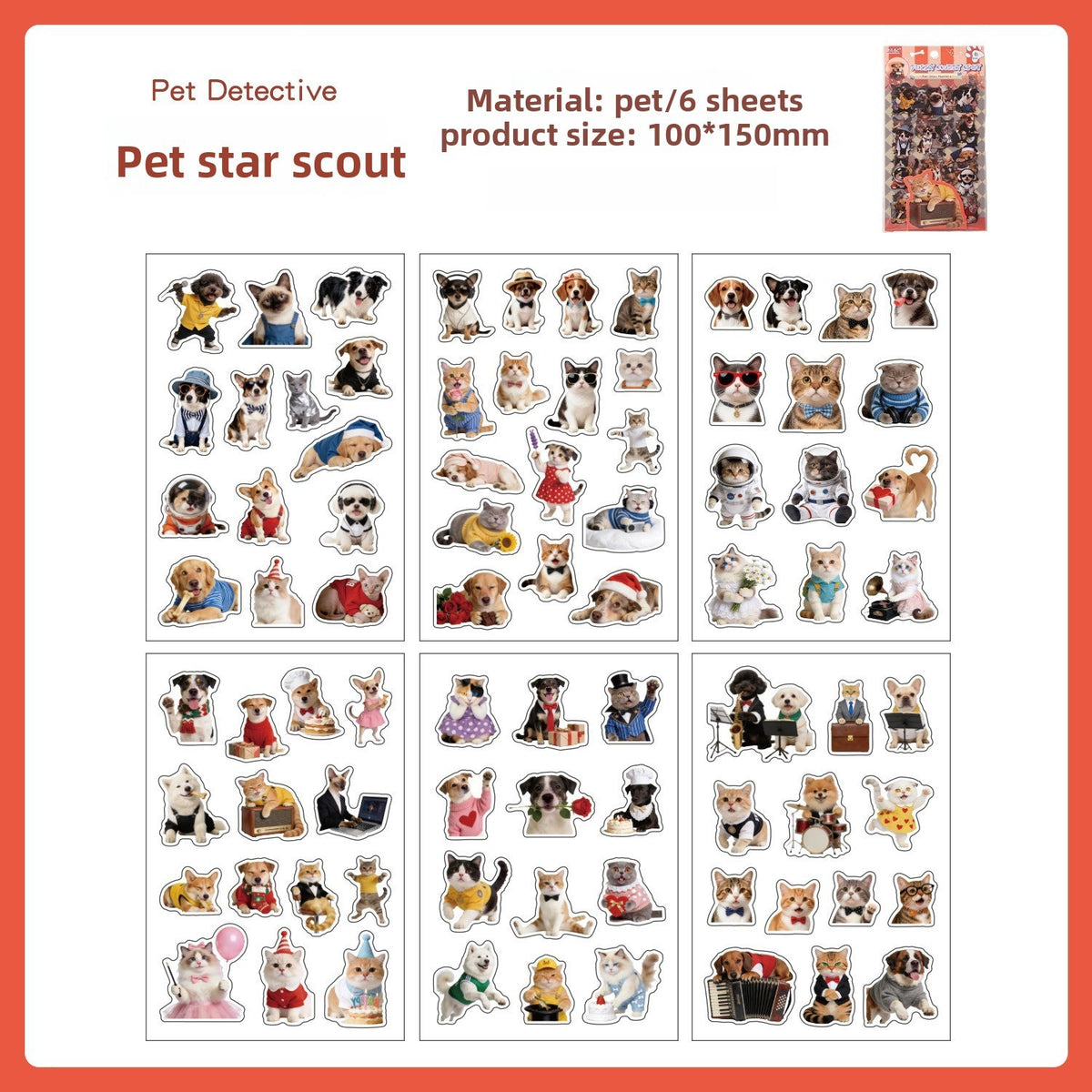 Stickers furry sweet-6 pzas