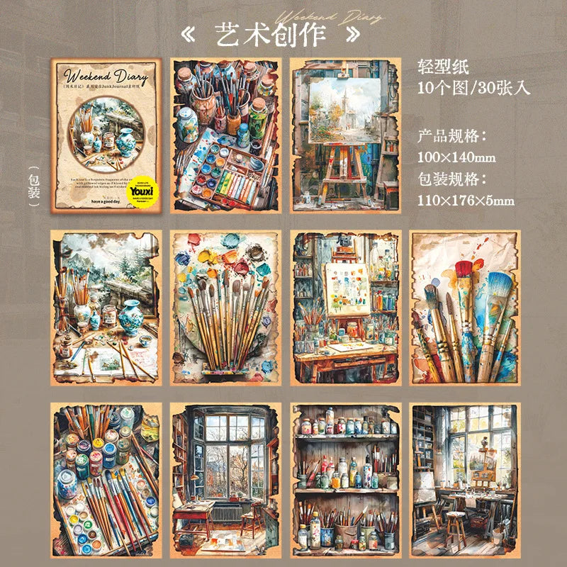 Papel weekend diary-30 pzas
