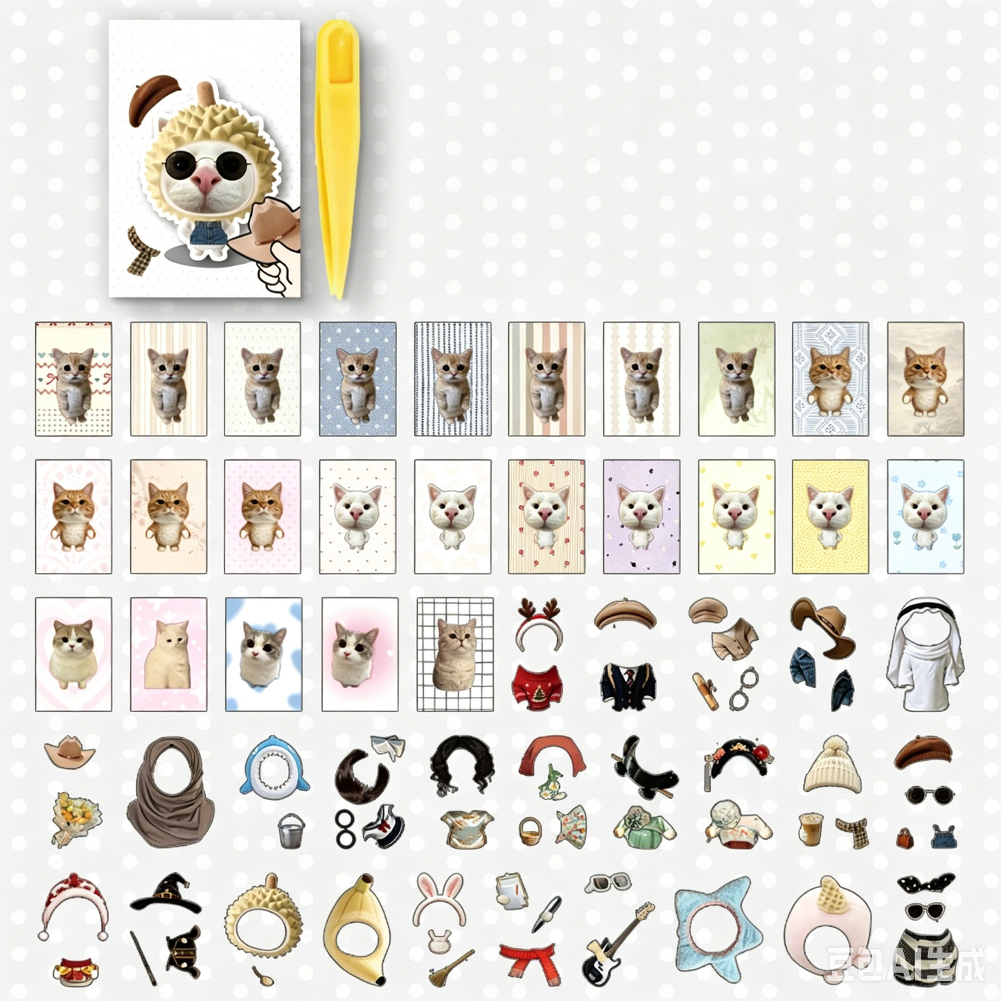 Mini librito cute cat dress up-50 pzas