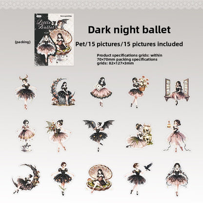 Stickers little ballet-15 pzas