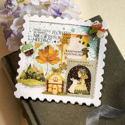 Stickers estampillas fantasy diary-25 pzas