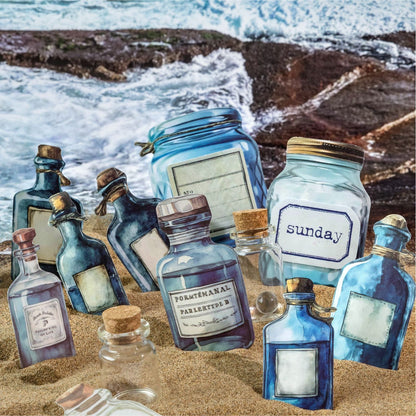 Stickers botellitas-25 pzas