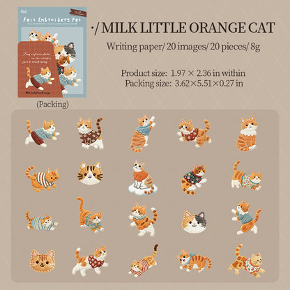 Stickers felt embroidery-20 pzas