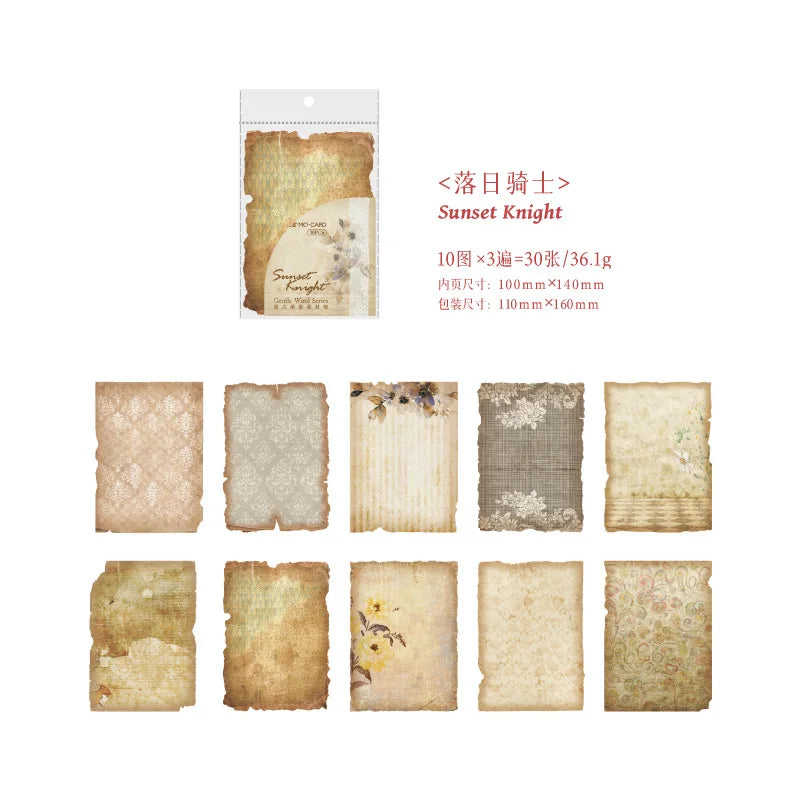 Papel vintage gentle breeze-30 pzas