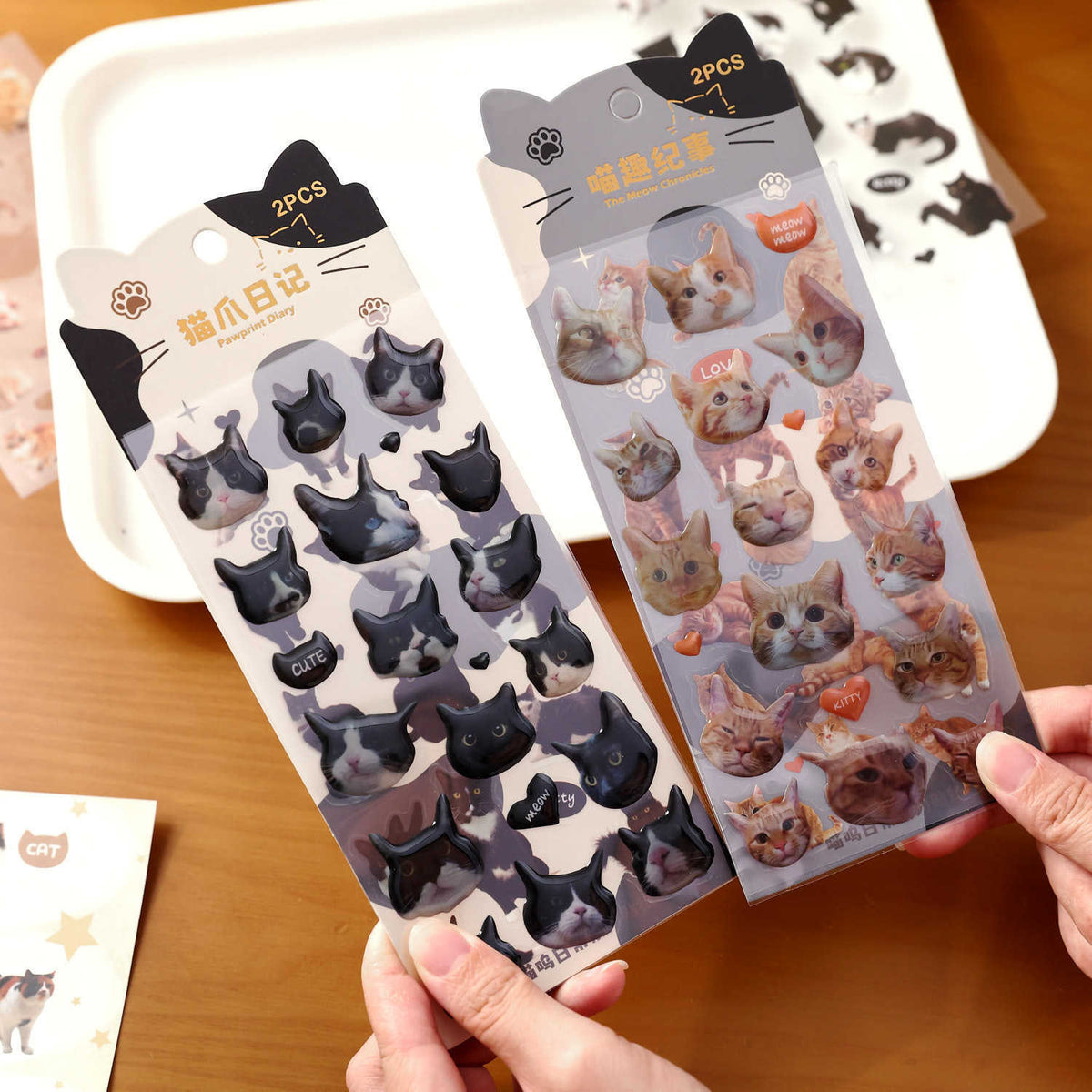 Stickers gatos 3D-2 planchas