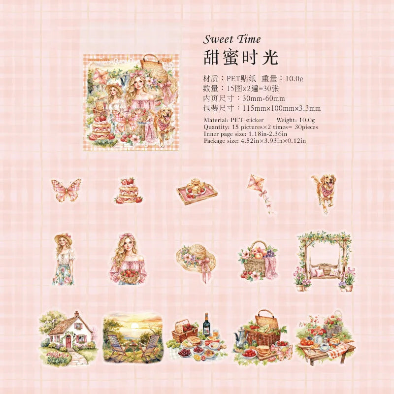 Stickers picnic-30 pzas