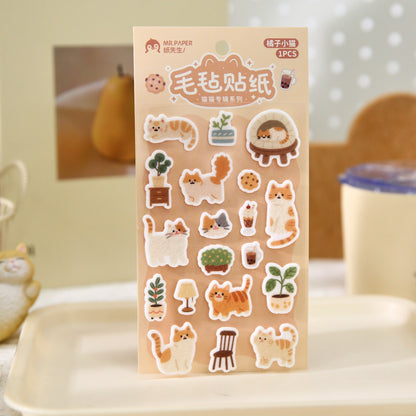Stickers gato tipo fieltro-1 pza