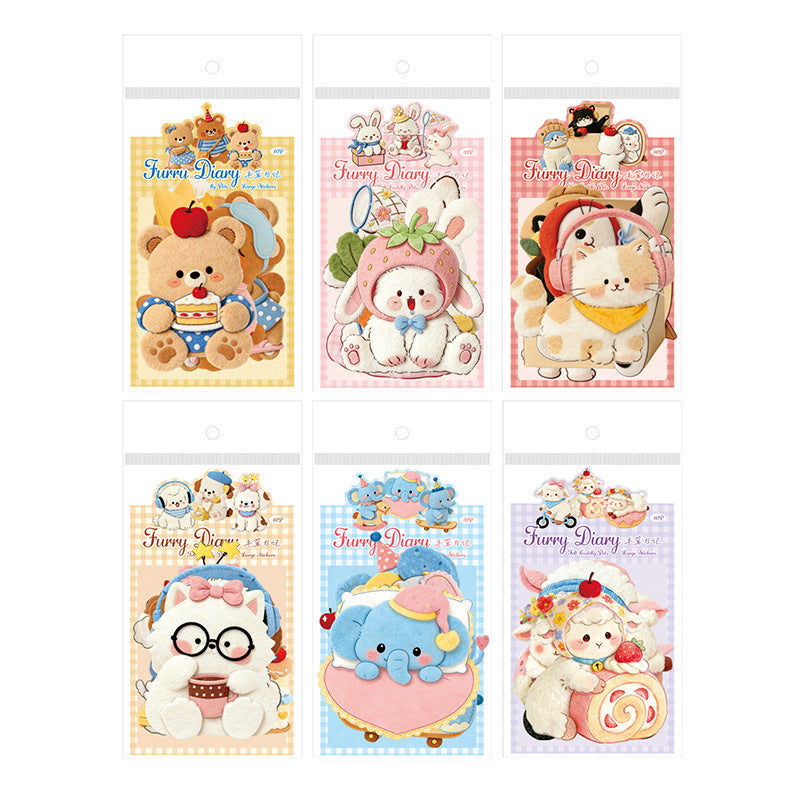 Stickers animales XL cartonaje-10 pzas