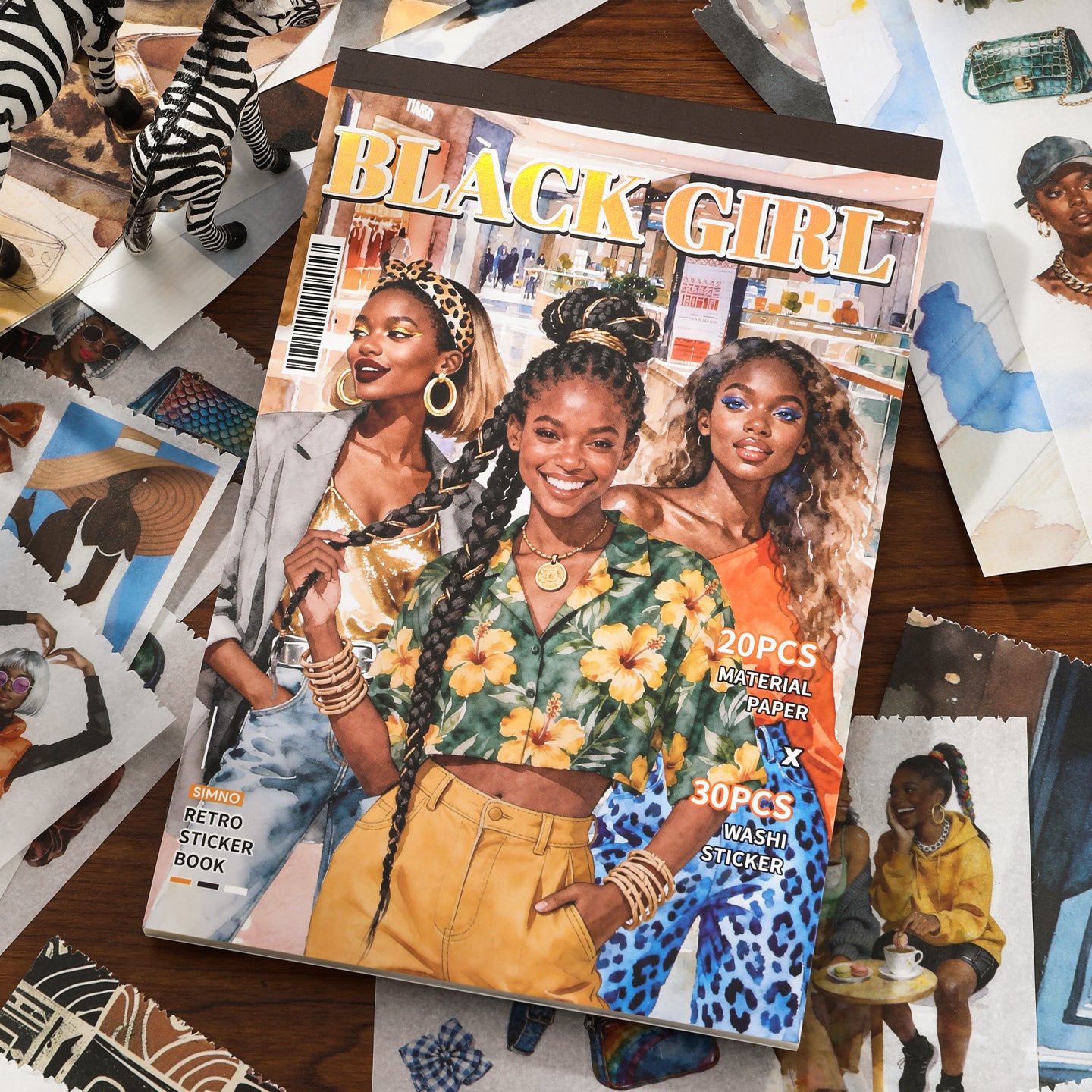Block de stickers Black girl-50 hojas