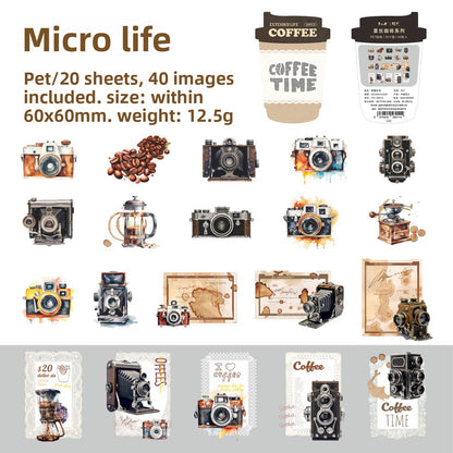 Stickers Extended life coffee-40 pzas