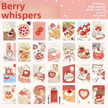 Set de postales cream market-28 pzas