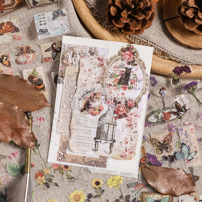 Libro de stickers vintage-20 hojas