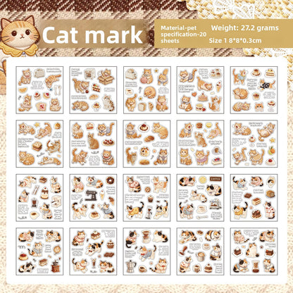 Mini librito de stickers cat-20 hojas