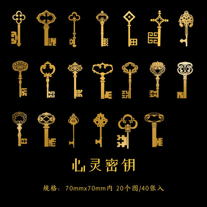 Stickers foil dorado-40 pzas