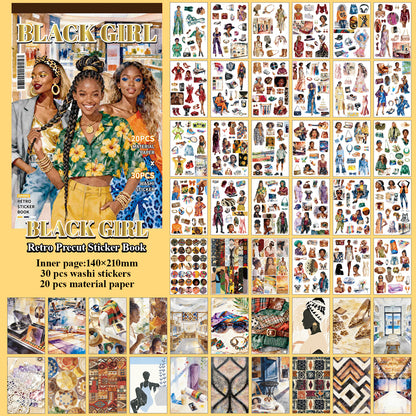 Block de stickers Black girl-50 hojas