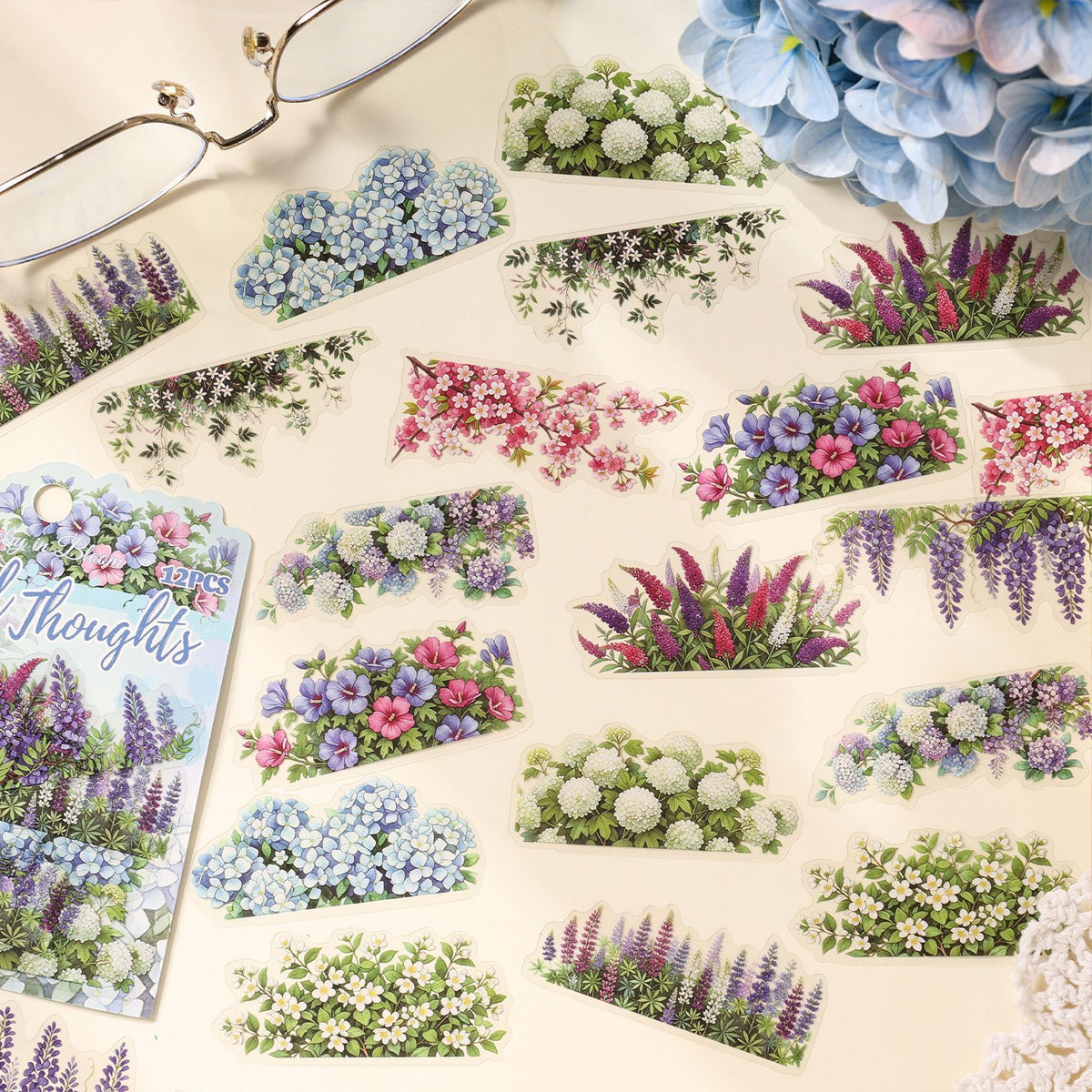 Stickers flores poetry in bloom-12 pzas