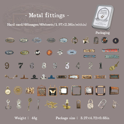 Latita de stickers cartonaje versatale-60 pzas