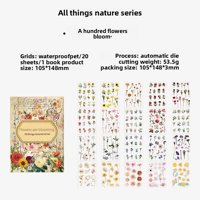 Libro de stickers vintage-20 hojas