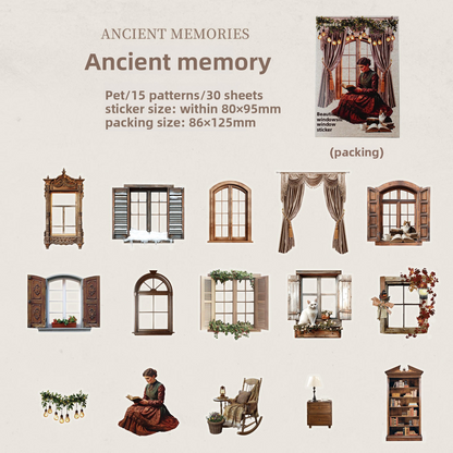 Stickers beautiful windowsill-30 pzas