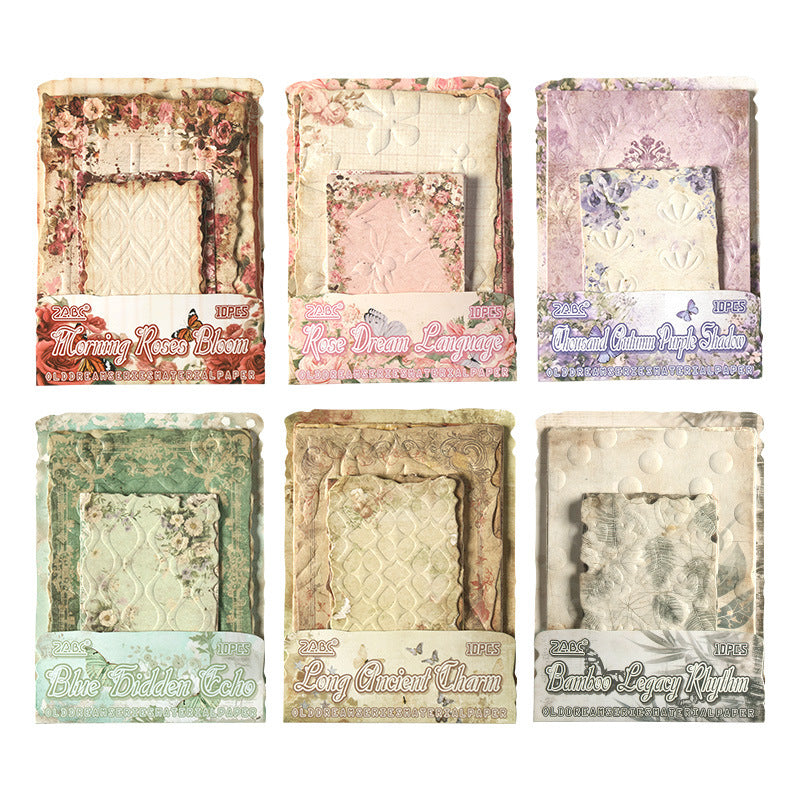 Papel texturizado vintage-10 pzas