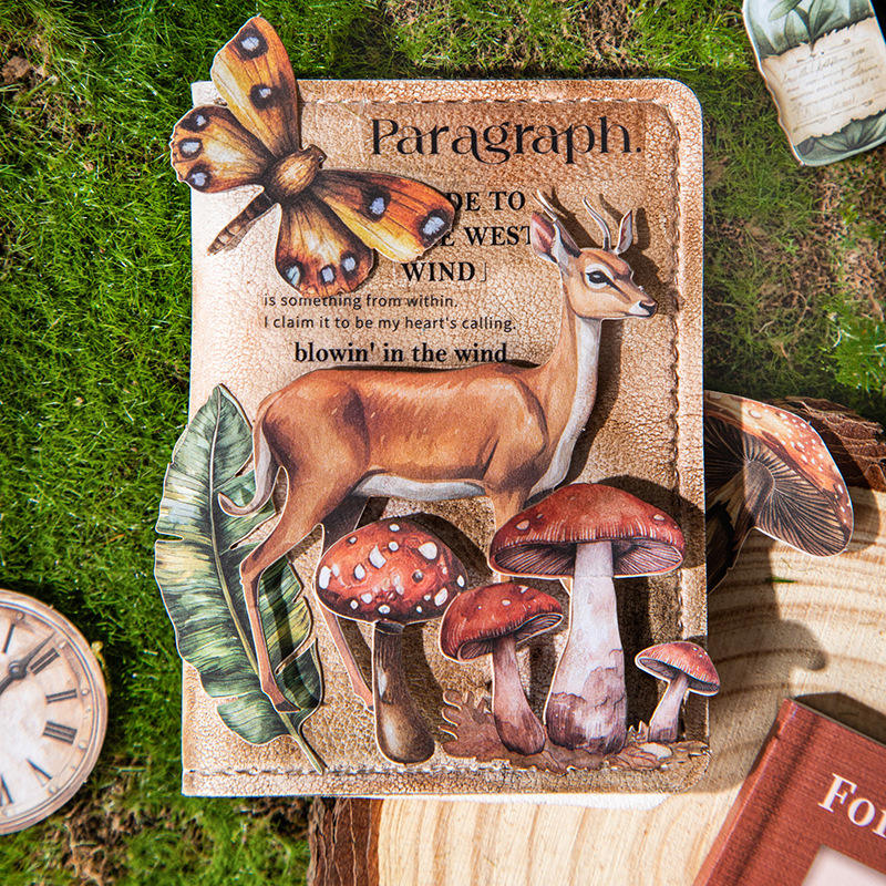 Stickers forest travel notes-25 pzas