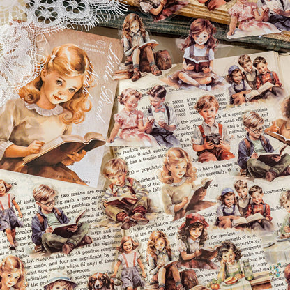 Stickers children vintage-30 pzas
